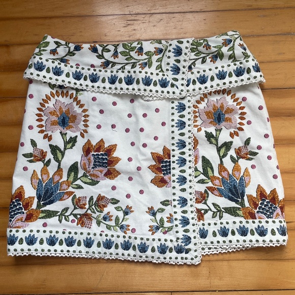 NWT FARM Rio Summer Garden Mini Wrap Skirt - Picture 3 of 7
